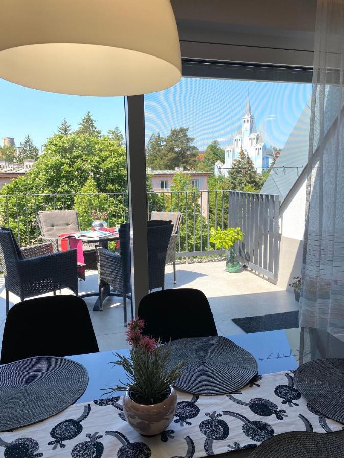 Atrium Apartman Heviz Mit Panoramaterrasse Und Tiefgarage Bagian luar foto